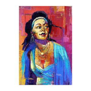 Eluarherme Uzuoma - My African Queen (Oil on Canvas) (100cm x 67cm)