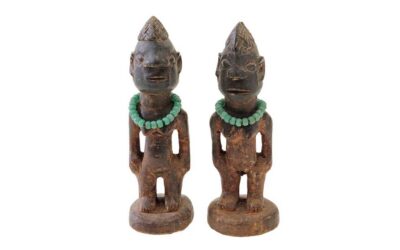 Yoruba Ibeji Pair Twin Figures Male And Female